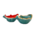 BOWL CARACOL LECA (TURQUESA/BRANCO) - CERÂMICA FAIANÇA - loja online