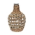 VASO EM VIDRO E FIBRA NATURAL P (20,5 x 13,5 cm)