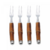 Conjunto 4 Garfos para Petisco de Aço Inox com Cabo de Bambu - Wolff - Casadellas Home & Table