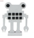 ADORNO ROBO CINZA P