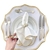 JOGO AMERICANO PROVENCE REDONDO TELA BRANCA C/ DOURADO 45x45cm IMPERMEÁVEL - comprar online