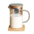 JARRA DE VIDRO COM MEDIDA E TAMPA DE BAMBU 500ML - NATURAL