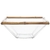 SALADEIRA QUADRADA BORDA BAMBU VIDRO G