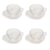 XÍCARA CHÁ PEARL CORAÇÃO - CONJUNTO 4 UNIDADES - 180ML - comprar online