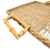 BANDEJA QUADRADA JUNCO E VIDRO C/ ALÇA DE BAMBU 29x29 - Casadellas Home & Table