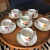 Jogo de xícaras para chá com pires Aves brasileiras Em porcelana com imagens de aves brasileiras - 12 Peças - Casadellas Home & Table