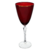 Jogo de 4 taças para água decorada em cristal ecológico 350ml A23cm cor vermelha com borda dourada