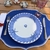Jogo Provence Oval Tela AZUL Chinês c/ bordado branco na internet