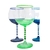 Taça para Gin Tônica Colibri Crystal Bohemia, Pincelado Azul Jeans, pintadas à mão. - comprar online