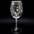 Taça para Vinho Colibri Crystal Bohemia, Coração branco pintado à mão.