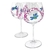 Taça para Gin Tônica Colibri Crystal Bohemia, Líbelula, pintadas à mão.