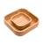 KIT DE 2 BOWLS DE BAMBU QUADRADOS 23 CM E 14 CM - NATURAL