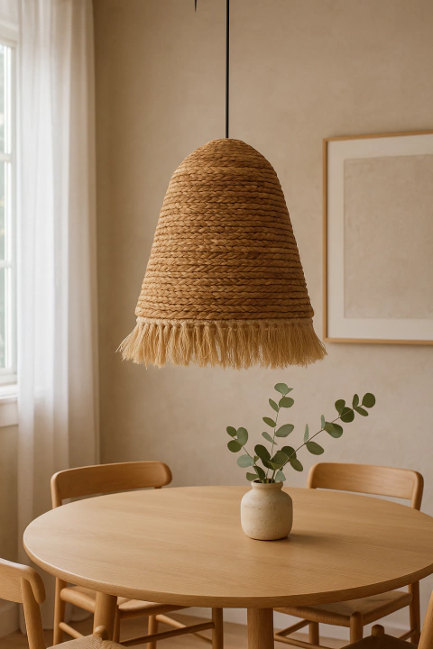 Lampara de fibras naturales Ali 55 cm - comprar online