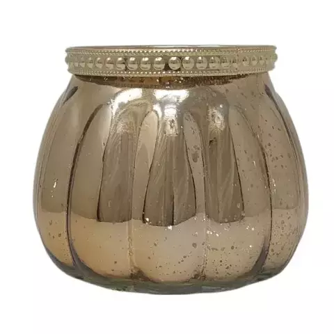 Portavela de vidrio oro - comprar online