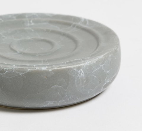 Jabonera ceramica marmol Redonda
