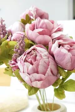 Ramo corto Peonias Rosa