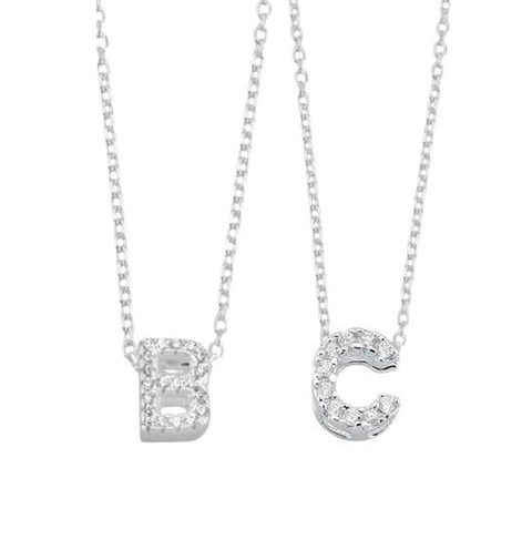 Colar Inicial Cravejada - B