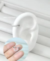Piercing Meia Argola Cravejada com Haste Prata 925