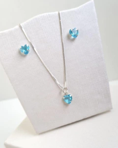 CONJUNTO CORAÇÃO ZIRCÔNIA 6MM na internet