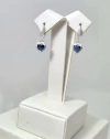 Argola Coração Cravejado Azul