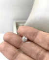PIERCING CORAÇÃO CRAVEJADO PRATA 925 LABRET EM AÇO INOXIDÁVEL