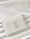 Anel de Prata 925 Solitário Zircônia Branca com Aro Cravejado - comprar online