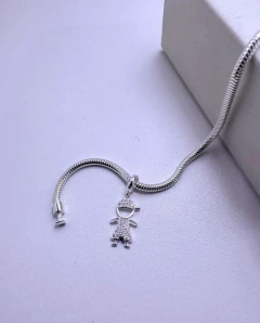 Berloque Pingente Filhos Prata 925 Cravejado na internet