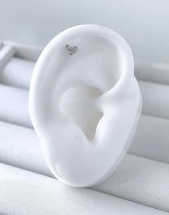 Piercing Coração Cravejado Delicado Prata 925 Labret Aço Inoxidável - comprar online