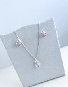 Conjunto Gota Cravação Inglesa 6mm Prata 925 - comprar online