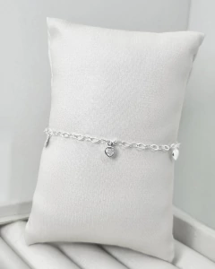 Pulseira pingentes corações-18cm