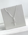 Corrente Italiana Veneziana Diamantada 60cm Com Crucifixo Prata 925 - comprar online