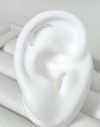 Piercing de prata 925 curvo zircônia cravejada minimalista