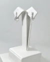 Argola Oval Cravejada Prata 925