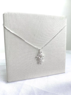 Colar Filhos Cravejado Prata 925- Corrente Veneziana diamantada v12- 45cm na internet