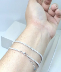 PULSEIRA IMPORTADA RIVIERA 18CM 1,5mm com Extensor até 20cm Prata 925 - Marias Prata 925