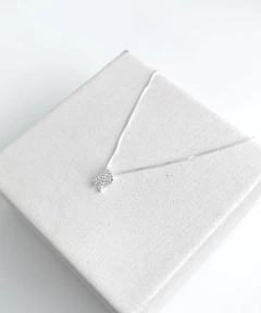 Imagem do Colar de Prata 925 Letra Inicial Cravejada Com Micro Zircônias 45cm