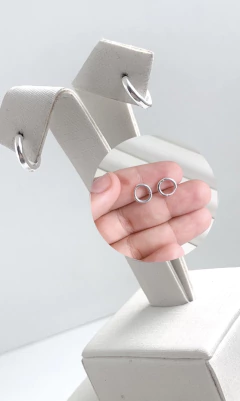 Brinco Argola Click lisa Importada Prata 925 - comprar online