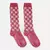 Meia 3/4 Quadriculada Rosa - loja online