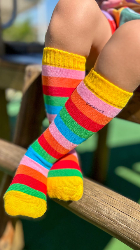 Meia 3/4 Arco-íris - comprar online