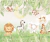 Papel de Parede Animais da Selva com Elefante, Leão e Girafa na internet