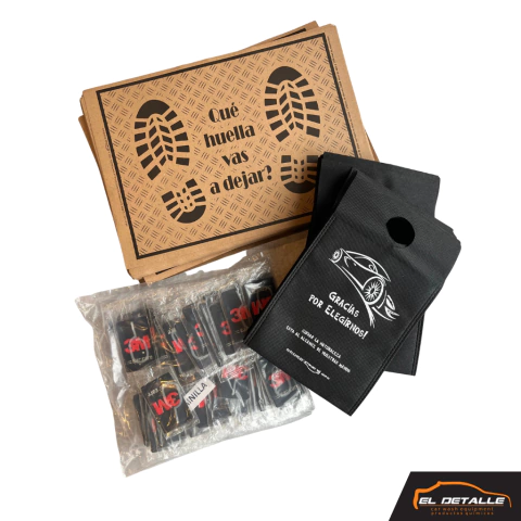 Kit alfombras, bolsas y tarjetas perfumadas