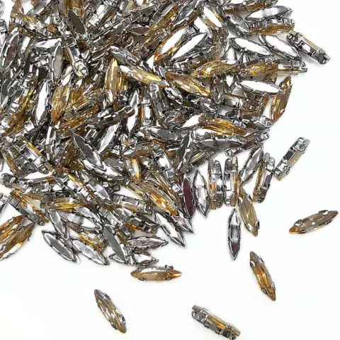 Chaton de Vidro Engrampado Navete 4x15mm 300 unidades