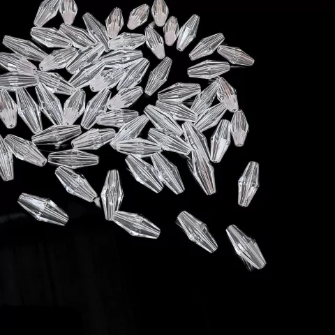 Passante Acrílico KC1006 25x10mm Transparente 500g