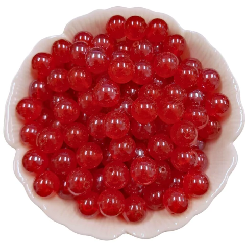 Bola Lisa 16mm Vermelho Transparente 500g