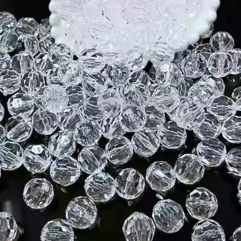 Conta Acrílica Sextavada CLR 16mm com 500g