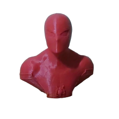 Busto do Homem-Aranha em Impressão 3D, Cor Vermelha, 8cm de Altura