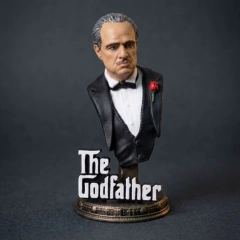 Busto O Poderoso Chefão Impressão 3D, Pintura à Mão, 13cm de Altura