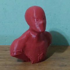Busto do Homem-Aranha em Impressão 3D, Cor Vermelha, 8cm de Altura - Impressão 3D Nygma