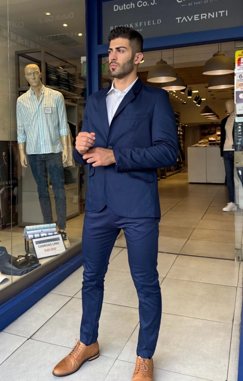 Saco Martin de Satén Azul Noche - No End - comprar online