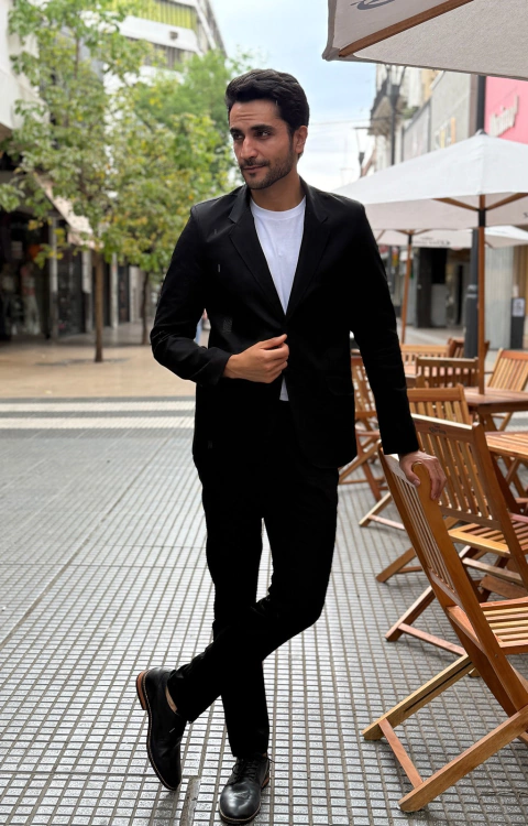 Pantalón Martin de Satén Negro - No End - comprar online